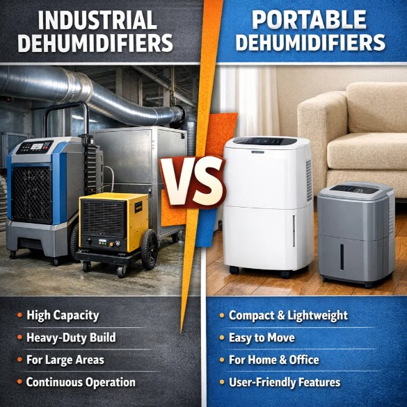 Industrial vs Portable Dehumidifiers